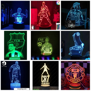 HOT Đèn ngủ led 3D logo các CLB bóng đá nổi tiếng, đèn ngủ khắc theo yêu cầu trang trí phòng ngủ, quà tặng độc đáo