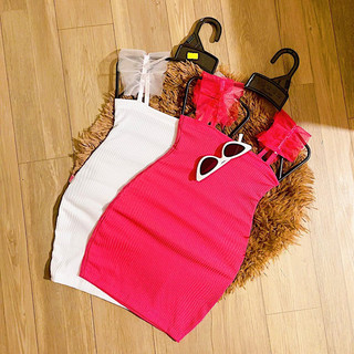 Đầm body ren dây