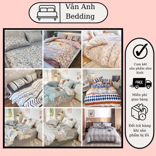 Bộ chăn ga gối cotton living - 100% cotton hoạ tiết kẻ mẫu mới nhất 2021