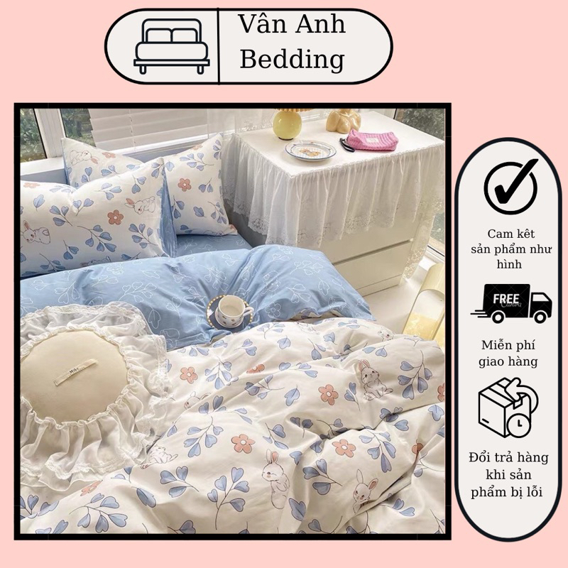 [Cotton 100%] Bộ ga gối cotton nhiều mẫu lựa chọn