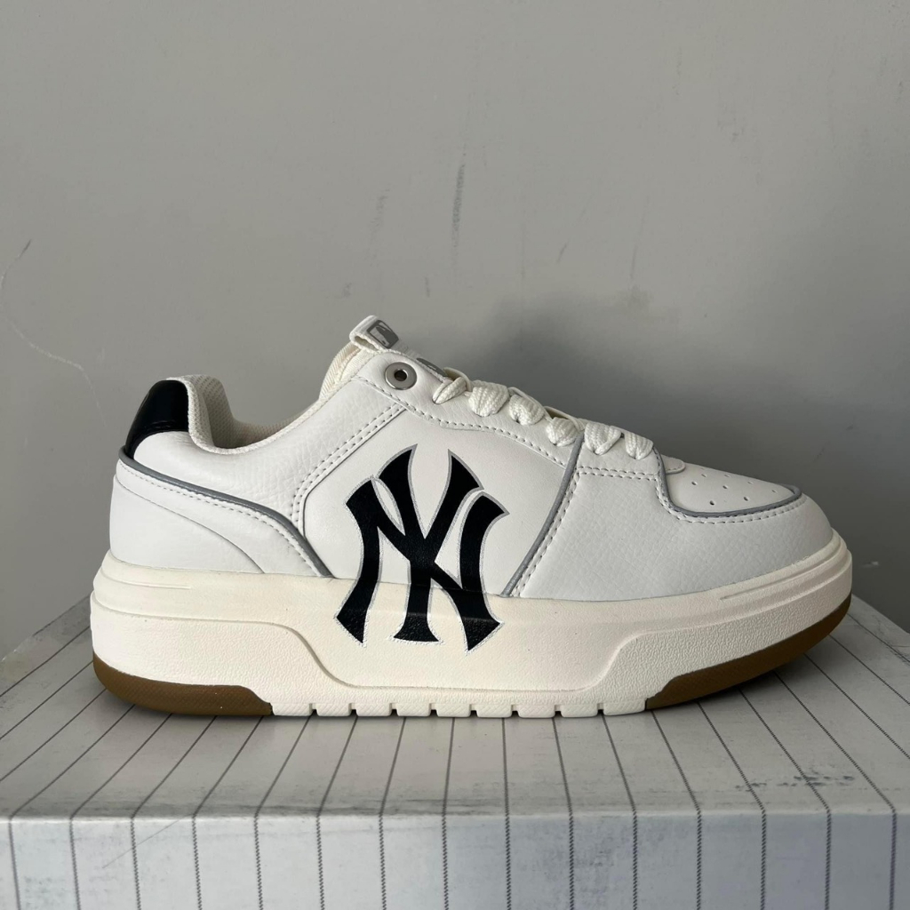 MLB Liner Chunky, Giày Thể Thao MLB Tăng Chiều Cao Hot trend 2022 MLB Xám NY Đen Đế Nâu Bản Cao Cấp
