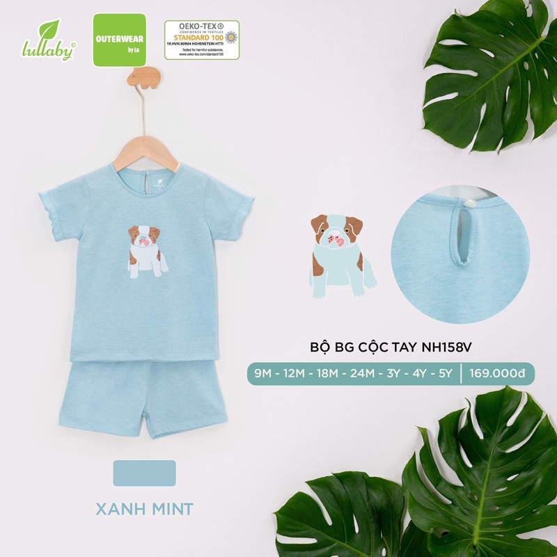 LULLABY - Bộ cộc tay Lullaby vải cotton xước mềm mát cho bé gái