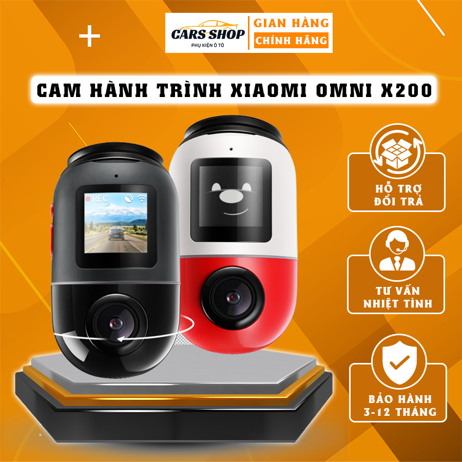 Cam Hành Trình Xiaomi Omni X200 - Camera Hành Trình Ô Tô Cars Shop Giám Sát Từ Xa Bằng Mạng 4G, Điều Khiển Xoay 360 Độ