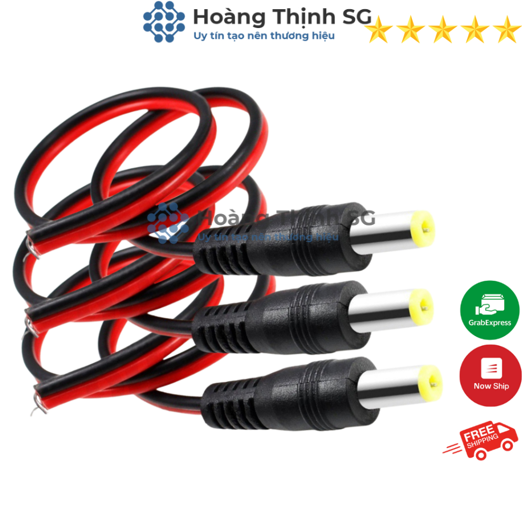 Dây Jack Nguồn DC 5.5x2.1mm Jack DC, Dây rắc nguồn Camera , Chuyên dùng cho Camera
