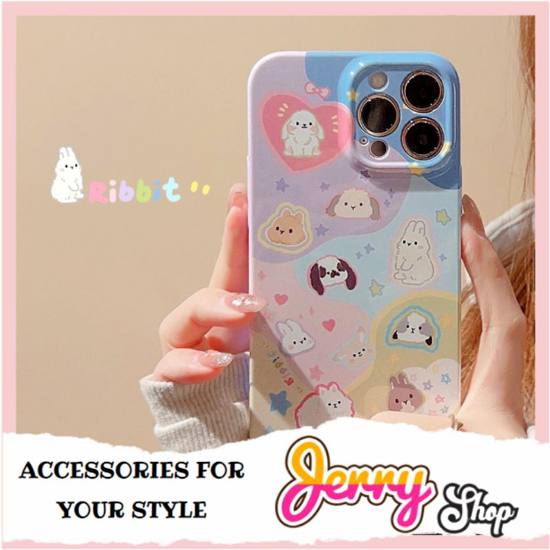 Ốp Điện Thoại Iphone Hình Thỏ Cute Chống Va Đập, Chống Bụi Bảo Vệ Điện Thoại - JERRY SHOP