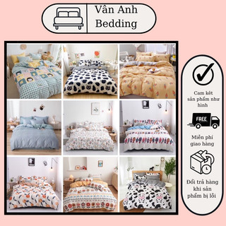 Bộ chăn ga gối Cotton poly Bedding đáng yêu chăn ga Hàn Quốc miễn phí bo chun drap ga giường