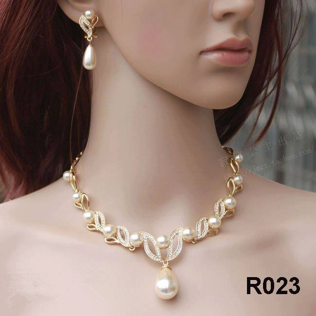 Bộ trang sức vòng cổ bông tai , ngọc trai nhân tạo , sang trọng 6-8 ly, quà tặng mẹ