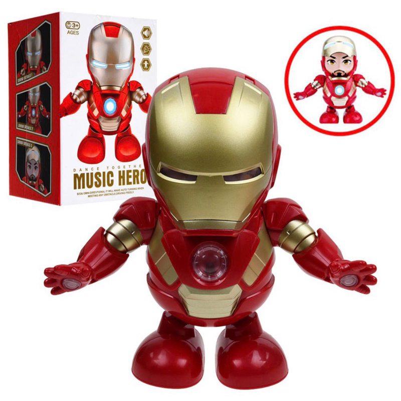 Đồ Chơi Siêu Nhân Iron Man loại đắt-Có Nhạc-Nhảy Múa-Có Đèn Led Nhấp Nháy Rất Đẹp