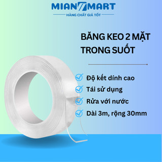 Băng keo dính 2 mặt trong suốt - Băng dính NANO đa năng - Chịu Nhiệt,Chịu lực cao, Dán trên mọi bề mặt