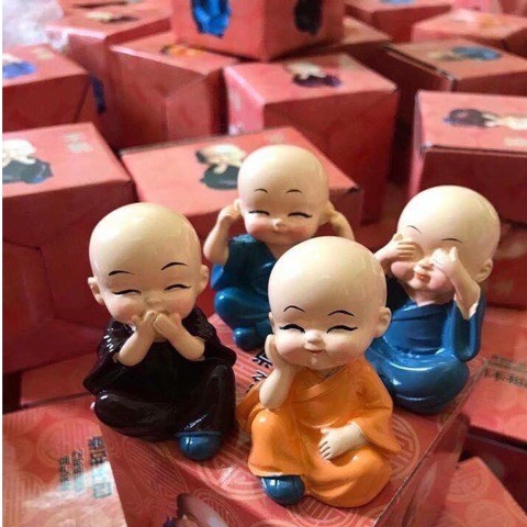 Bộ Tượng 4 Chú Tiểu 4 Không ( Không Suy Tư, Không Nghe, Không Nói, Không Nhìn )