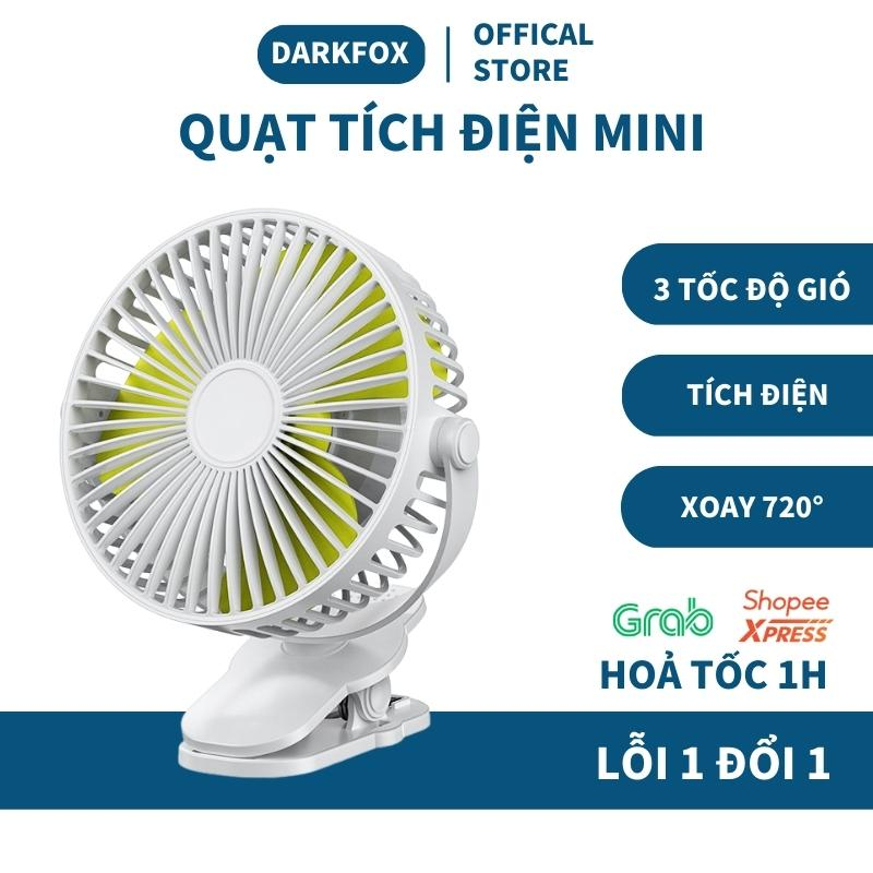 Quạt kẹp bàn mini pin tích điện 10000mAh sử dụng lên tới 72 giờ/1 lần 5 tốc độ gió sạc xoay 720° QMN09