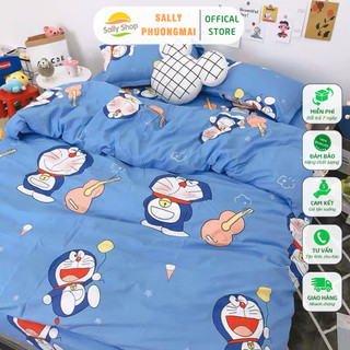 Vỏ chăn lồng được ruột poly Mẫu DORAEMON ĐÁNH ĐÀN