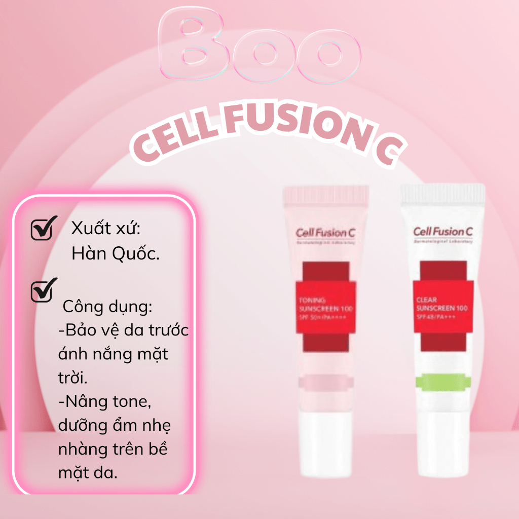 Kem Chống Nắng Dịu Nhẹ Cell Fusion C SPF50+/ PA +++