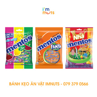 Kẹo nhai Mentos Cầu Vồng, Mentos Spice It Up, Mentos Fruity Delight và Mentos vị cam FANTA