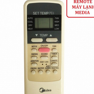 Remote điều hòa máy lạnh MEDIA NÚT HỒNG 2 CHIỀU - ĐIỀU KHIỂN ĐIỀU HÒA MIDEA BẢO HÀNH ĐỔI MỚI