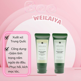 Bộ dầu gội Weilaiya SET NÂU - TRẮNG giảm rụng kích mọc tóc, Mini size (gội 20ml + xả 20ml)