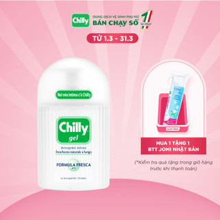 Combo 2 Dung dịch vệ sinh phụ nữ Chilly Gel + Delicato dưỡng ẩm, chiết xuất bạc hà se se lạnh, chai 200ml x 2
