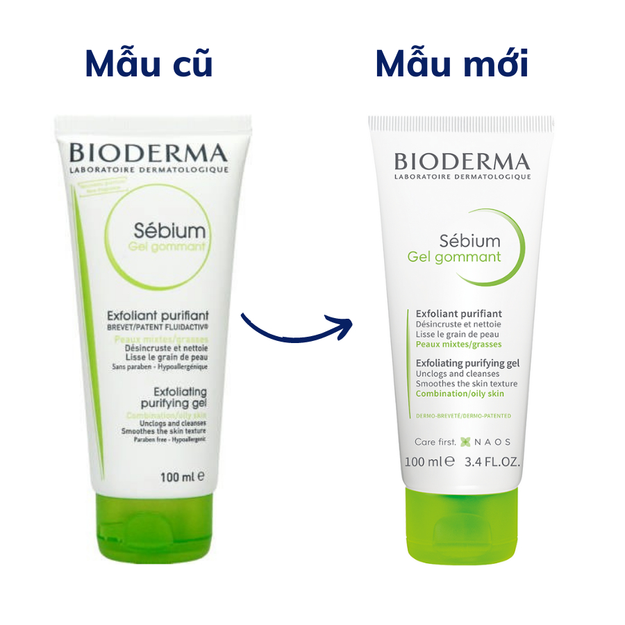 Bioderma Gel Gommant - Gel tẩy tế bào chết Bioderma làm sạch, sáng da 100ml