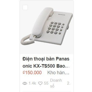 Điện thoại để bàn Panasonic KX-TS 500 bảo hành 12 tháng