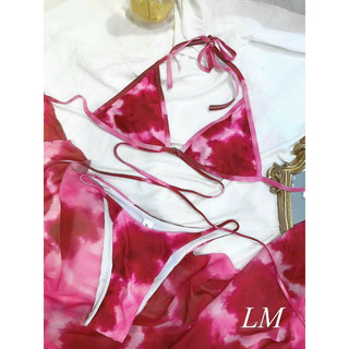 Set bikini 2 mảnh loang kèm khăn