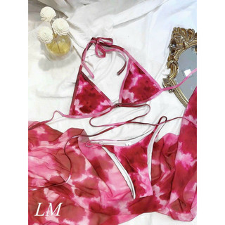Set bikini 2 mảnh loang kèm khăn