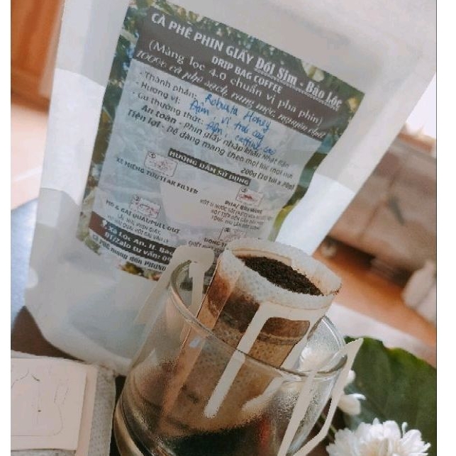 Cà phê pha Phin giấy Robusta 100% cao cấp (gói 200gram/10phin lọc)
