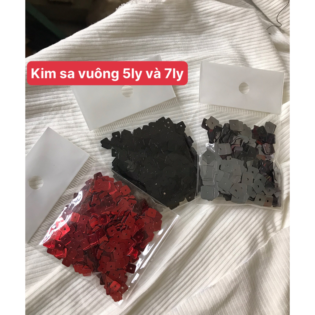 (10gr) Kim sa hình vuông 5-7mm hàng đẹp