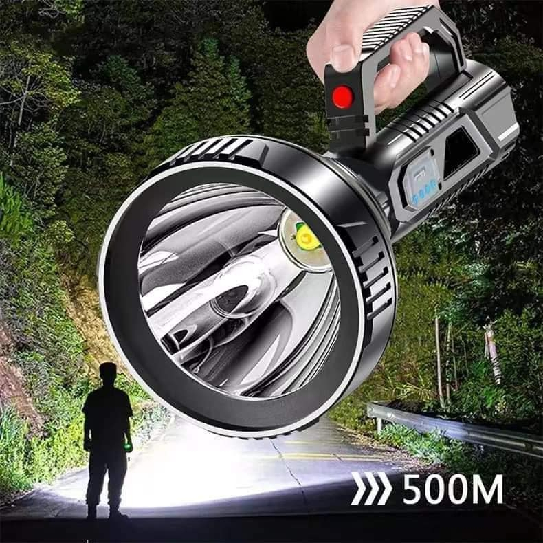 Đèn pin siêu sáng chiếu xa chống nước W590 W591 8000mAh kiêm sạc dự phòng sáng 4 đến 6 giờ