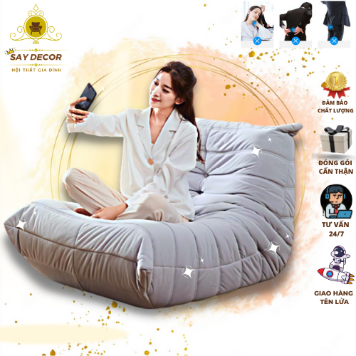 Ghế lười Sofa Togo Armchair da thật nhiều màu phong cách Bắc Âu Thư Giãn hiện đại bọc da Tinh Tế