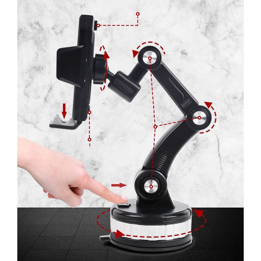 Giá đỡ taplo chân to siêu hít W30. Giá kẹp điện thoại đặt taplo xe oto by DV AUTO