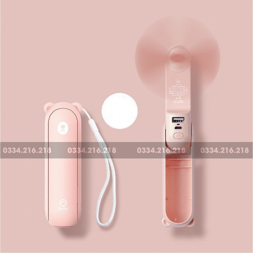 Quạt cầm tay tích điện mini HONEX đầu USB đa năng 4800mAh-2000mAh