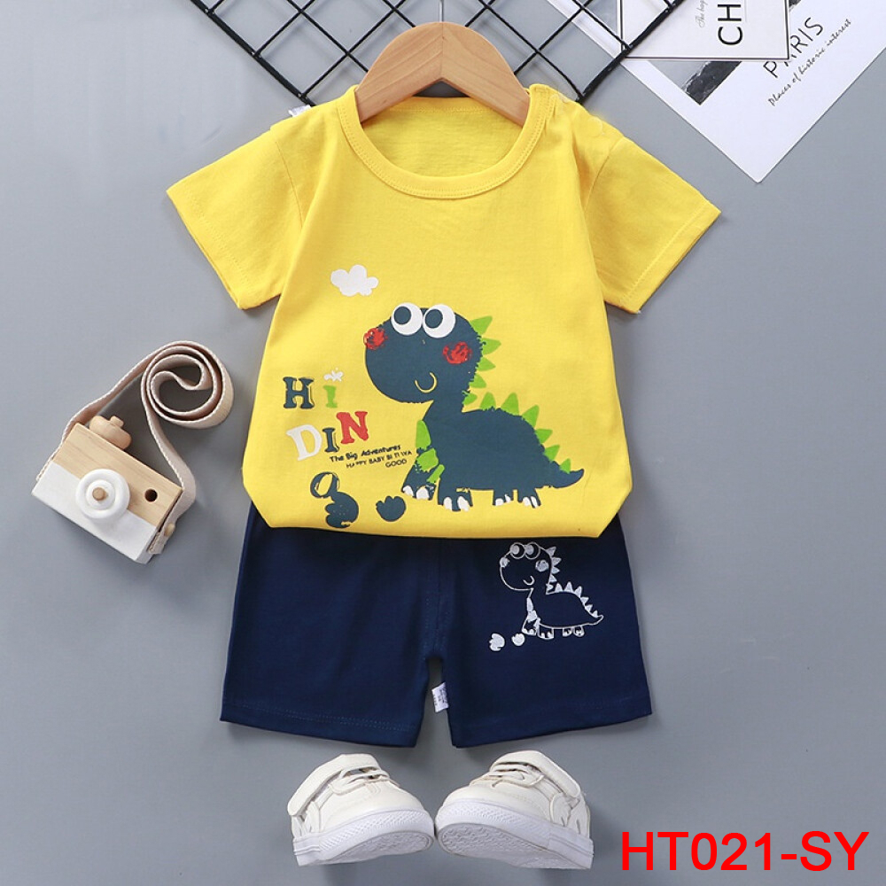 ⚡ SIÊU SALE ⚡ - Bộ quần áo trẻ em mùa hè thoáng mát. Hoạ tiết dễ thương bé trai và bé gái đều mặc được.