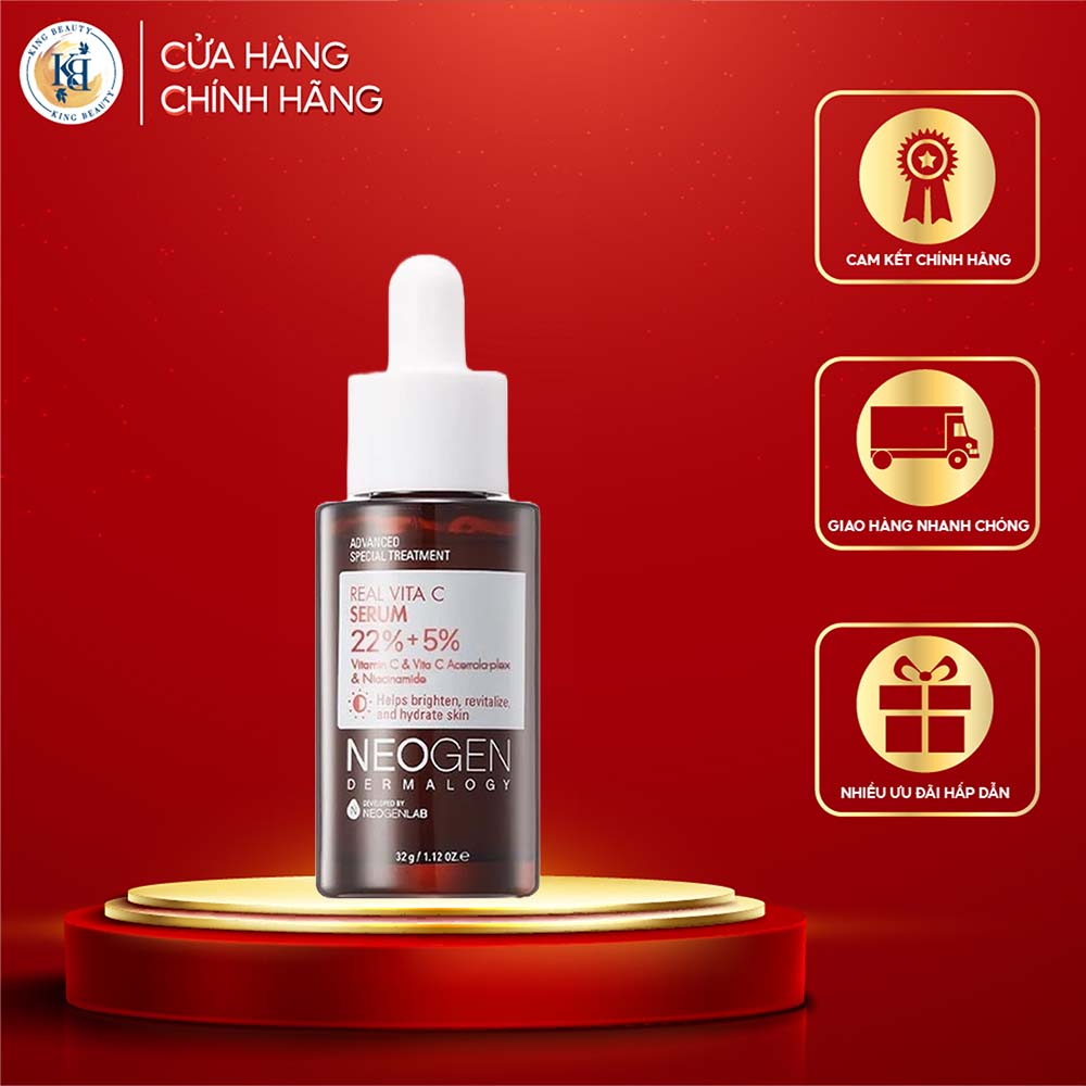 Siêu Tinh Chất Xoá Thâm Dưỡng Trắng Da Vitamin C SAP Neogen Dermalogy Real Vita C Serum 32g