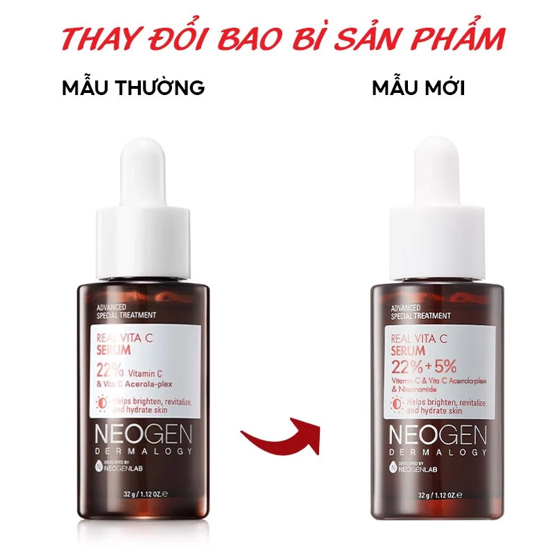 Siêu Tinh Chất Xoá Thâm Dưỡng Trắng Da Vitamin C SAP Neogen Dermalogy Real Vita C Serum 32g