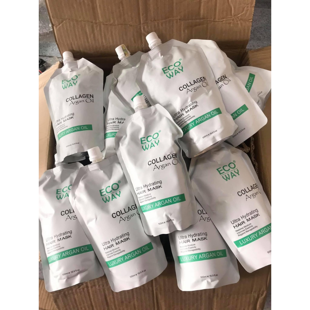 Dầu Hấp Ủ Tóc ECO WAY Collagen Argan Oil 500ml