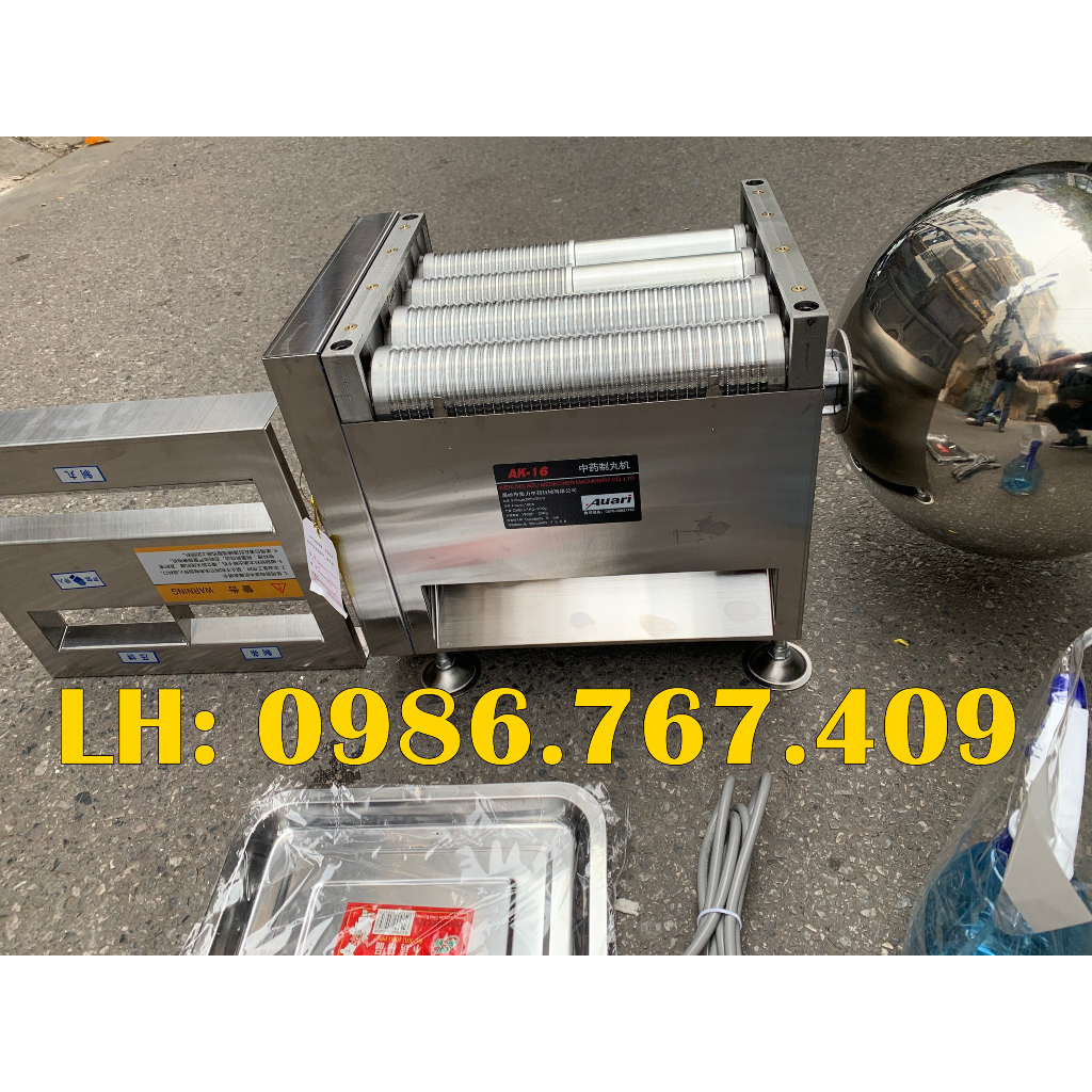 Máy làm viên hoàn thuốc, viên trân châu, bánh nhãn DZ20 khuôn trắng inox siêu bền