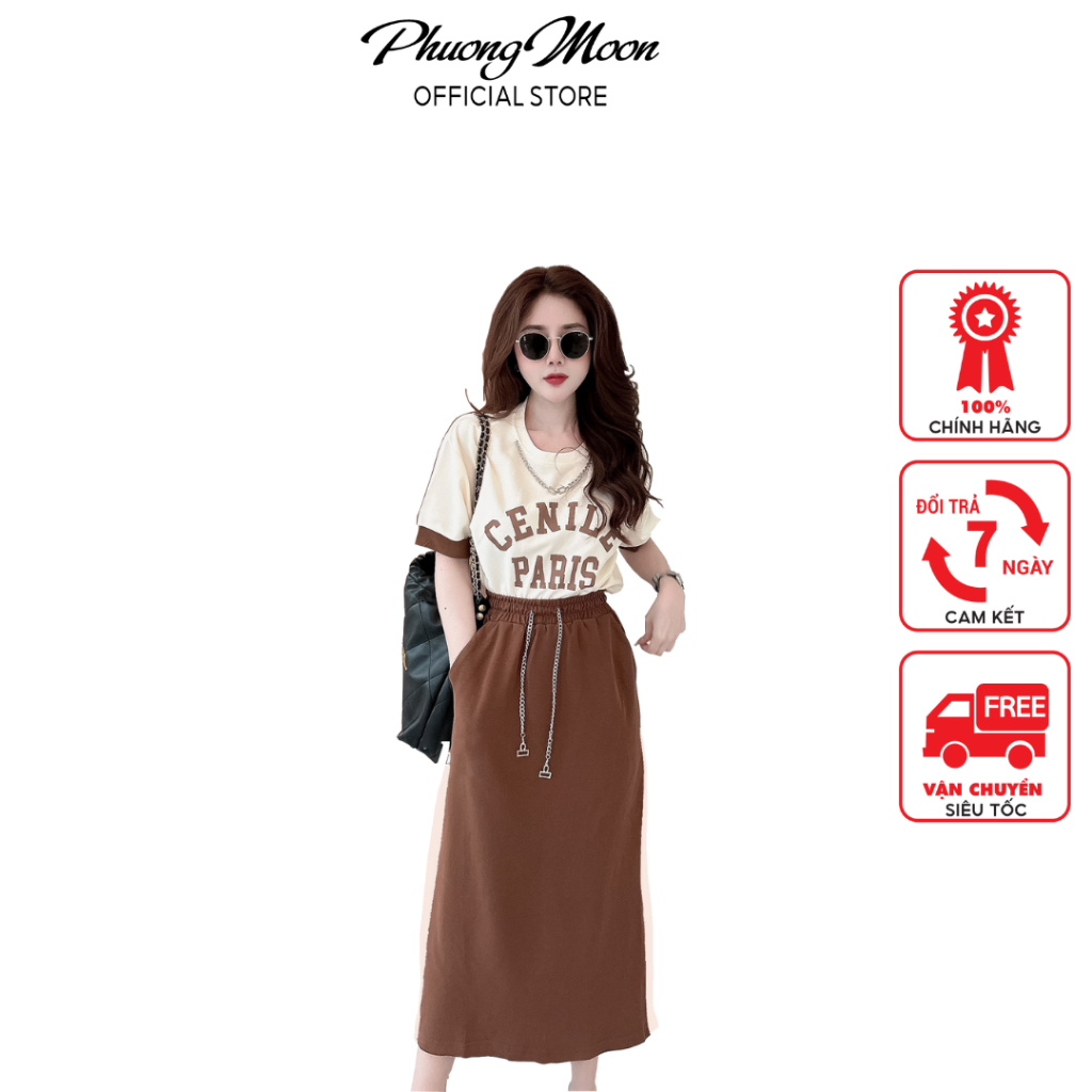 Sét bộ nữ đi chơi PHUONGMOON, chất liệu cotton mềm mại thấm hút mồ hôi
