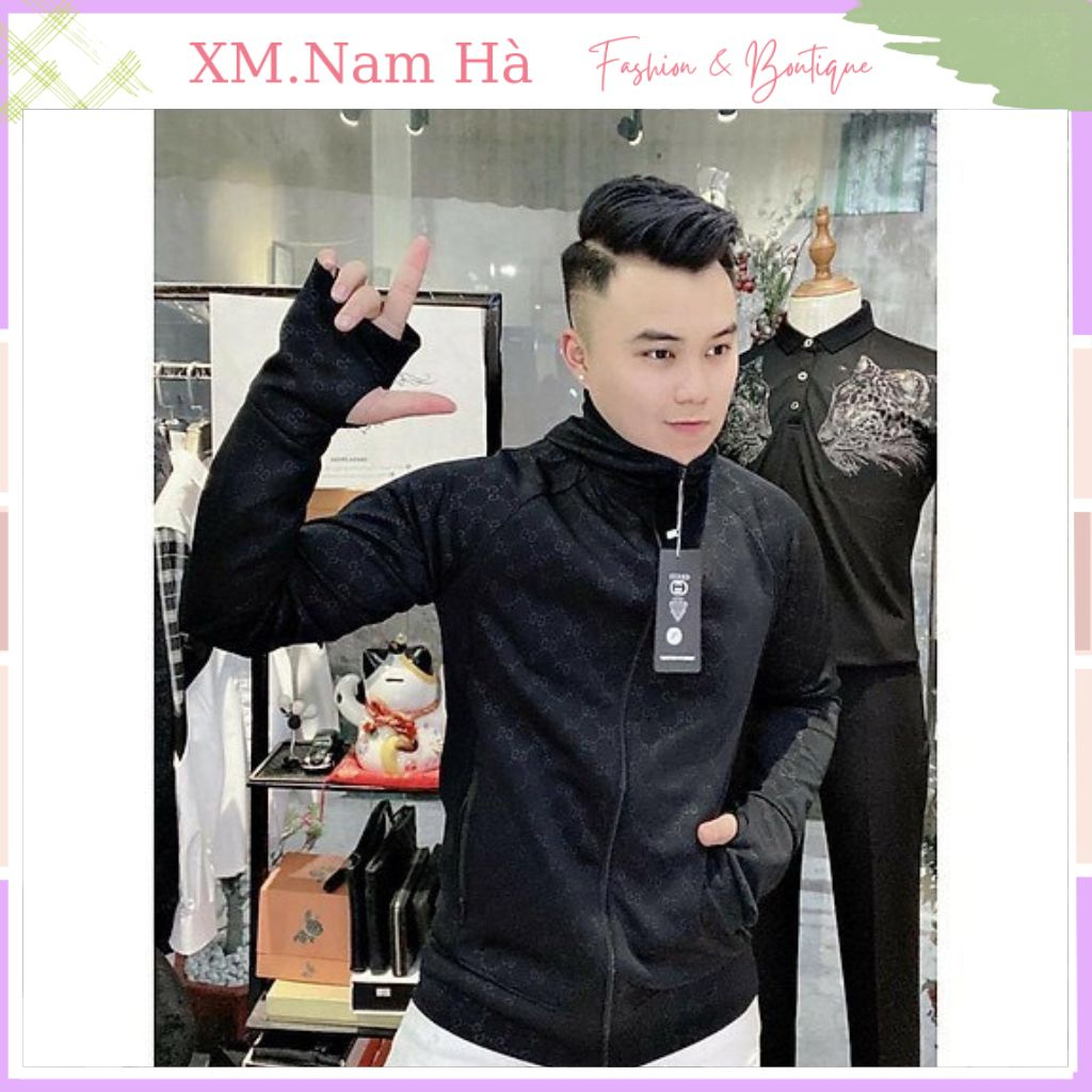 Áo chống nắng nam nữ vải co giãn logo lv dập nổi, có túi khóa kèm 2 bên