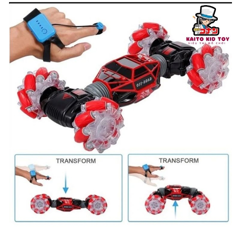 Ô Tô Điều Khiển Từ Xa Bằng Cử Chỉ Tay Và Remote, ô tô xay 360 có đèn phát sáng siêu đẹp, pin sạc siêu trâu