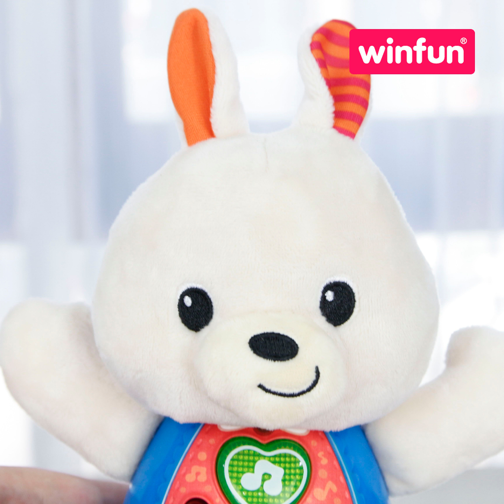 Thú bông có nhạc đồ chơi em bé kích thích phát triển não bộ cho bé từ 3 tháng tuổi, hàng chính hãng Winfun