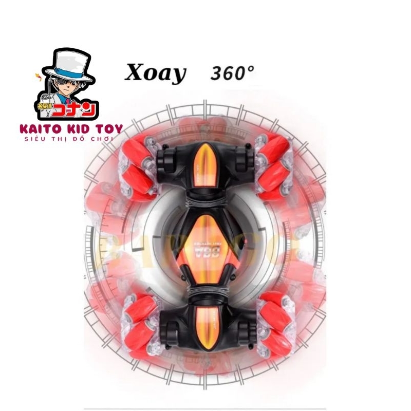 Ô Tô Điều Khiển Từ Xa Bằng Cử Chỉ Tay Và Remote, ô tô xay 360 có đèn phát sáng siêu đẹp, pin sạc siêu trâu