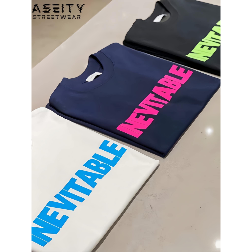 Áo thun unisex fom vừa, local brand, cotton 100%,inevitable