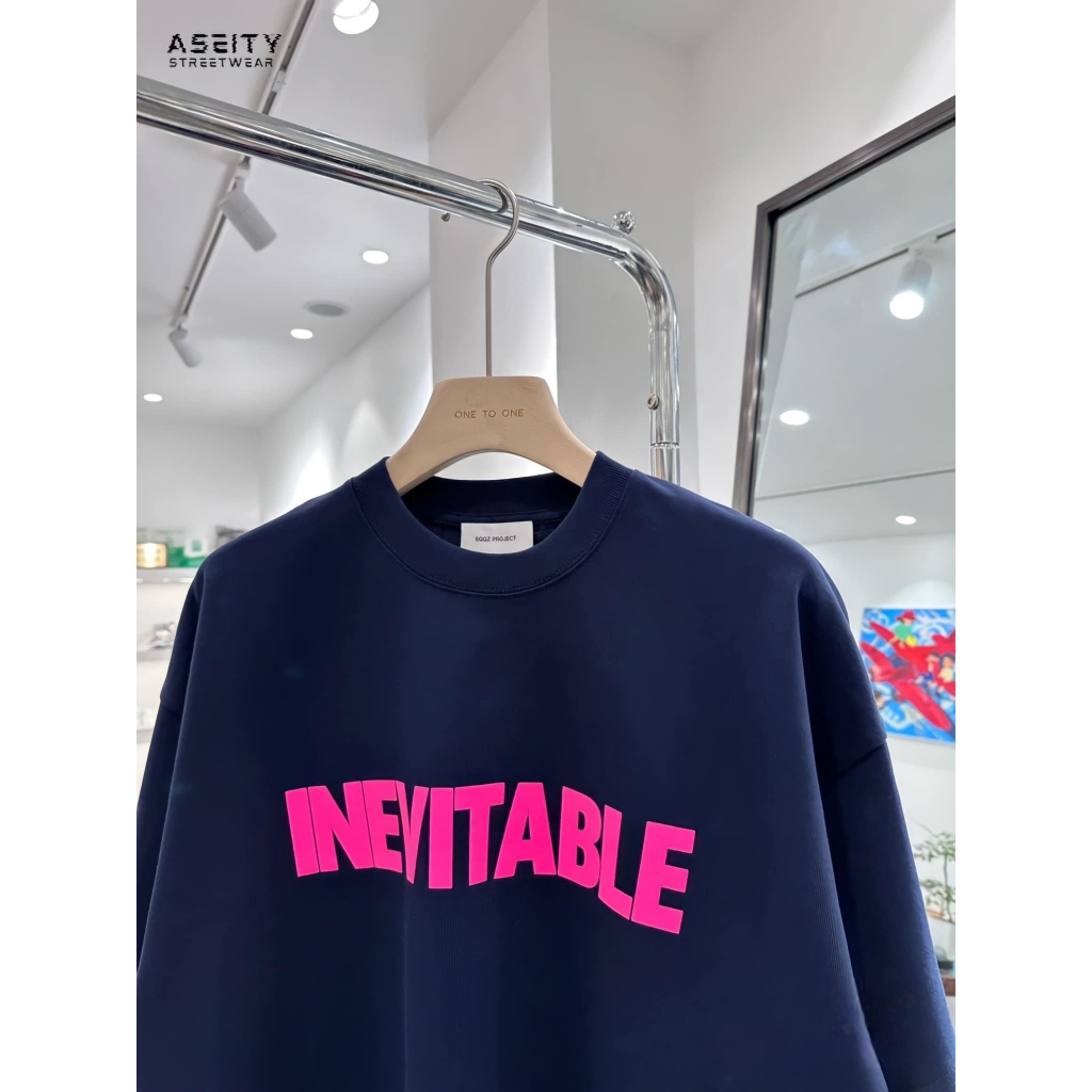 Áo thun unisex fom vừa, local brand, cotton 100%,inevitable