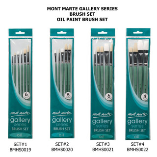 Bộ cọ vẽ sơn dầu mont marte - gallery series brush set oil 6/5/4 cây bmhs0019 - bmhs0025