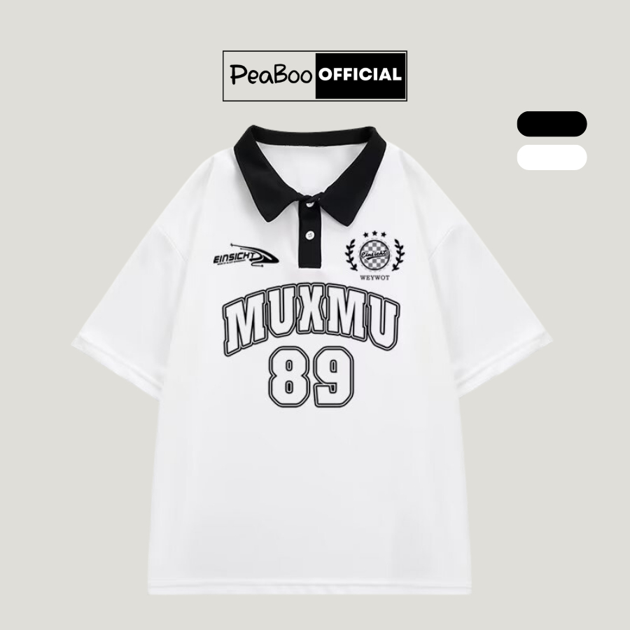 [Mã BMLT35 giảm đến 35K đơn 99K] Áo Phông Polo Unisex PEABOO Mã PL MUXMU Local Brand Form Rộng Cổ Đẹp Chất Cotton Nam Nữ | BigBuy360 - bigbuy360.vn