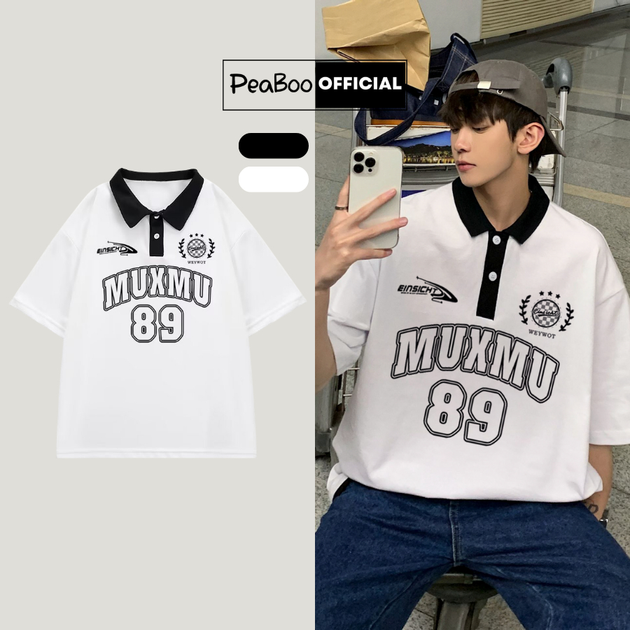 [Mã BMLT35 giảm đến 35K đơn 99K] Áo Phông Polo Unisex PEABOO Mã PL MUXMU Local Brand Form Rộng Cổ Đẹp Chất Cotton Nam Nữ
