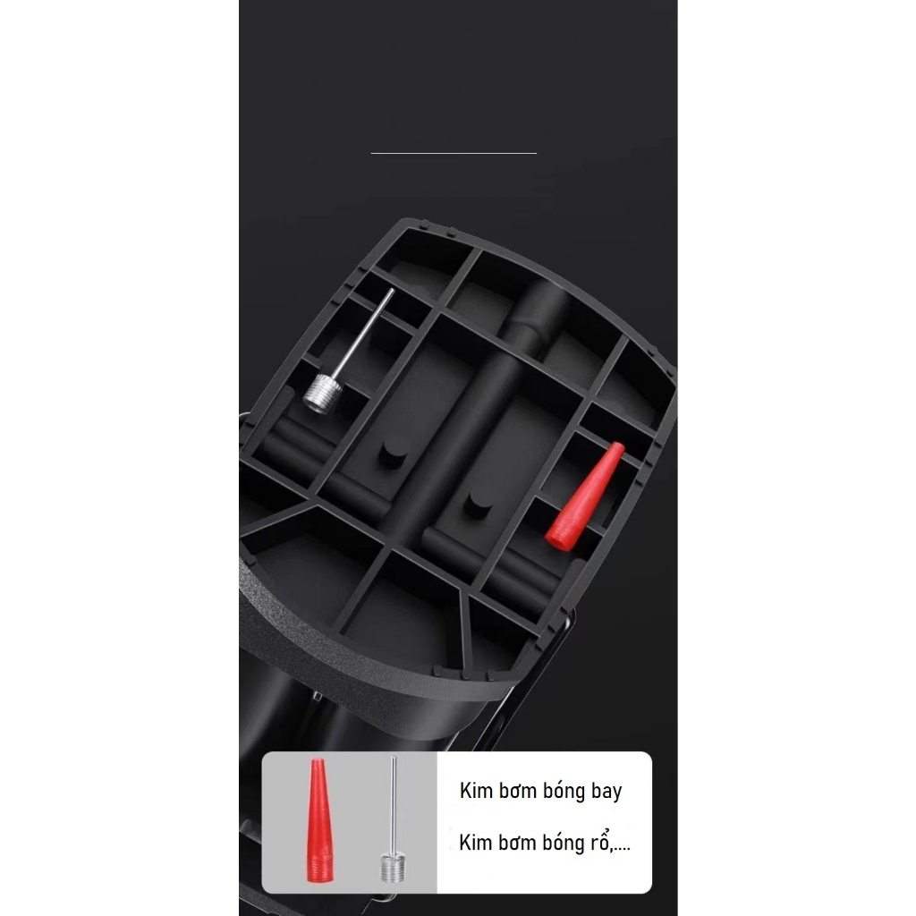 Bơm mini đạp chân 2 xilanh Sois Store nhỏ gọn tiện lợi dành cho xe máy, xe đạp