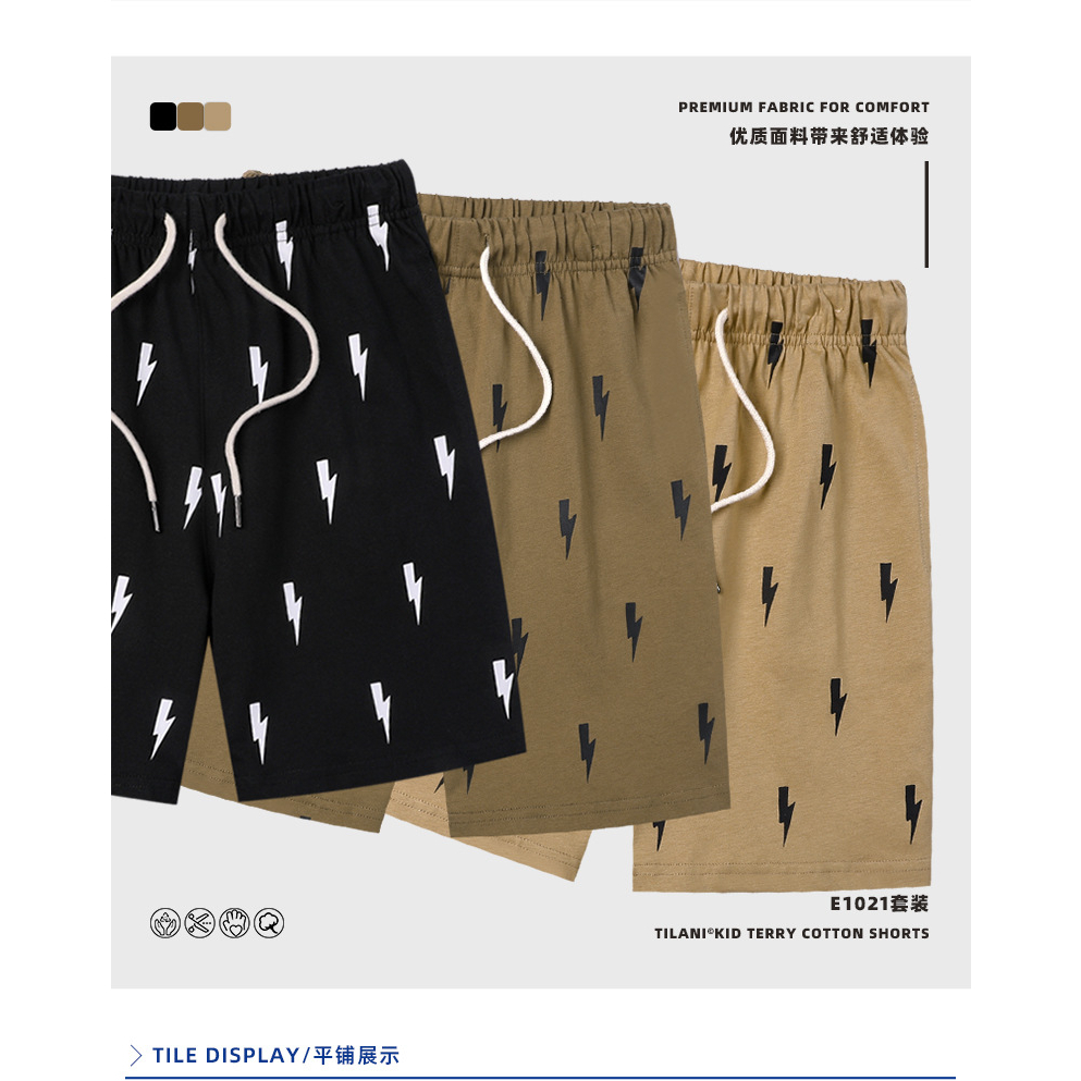 Bộ cotton Tilani cho bé, mẫu tia sét, thời trang phong cách mùa hè, , Shopbena