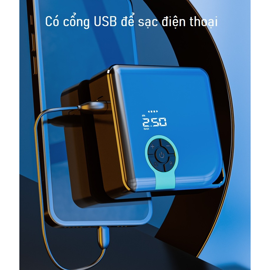 Bơm điện mini ô tô xe máy