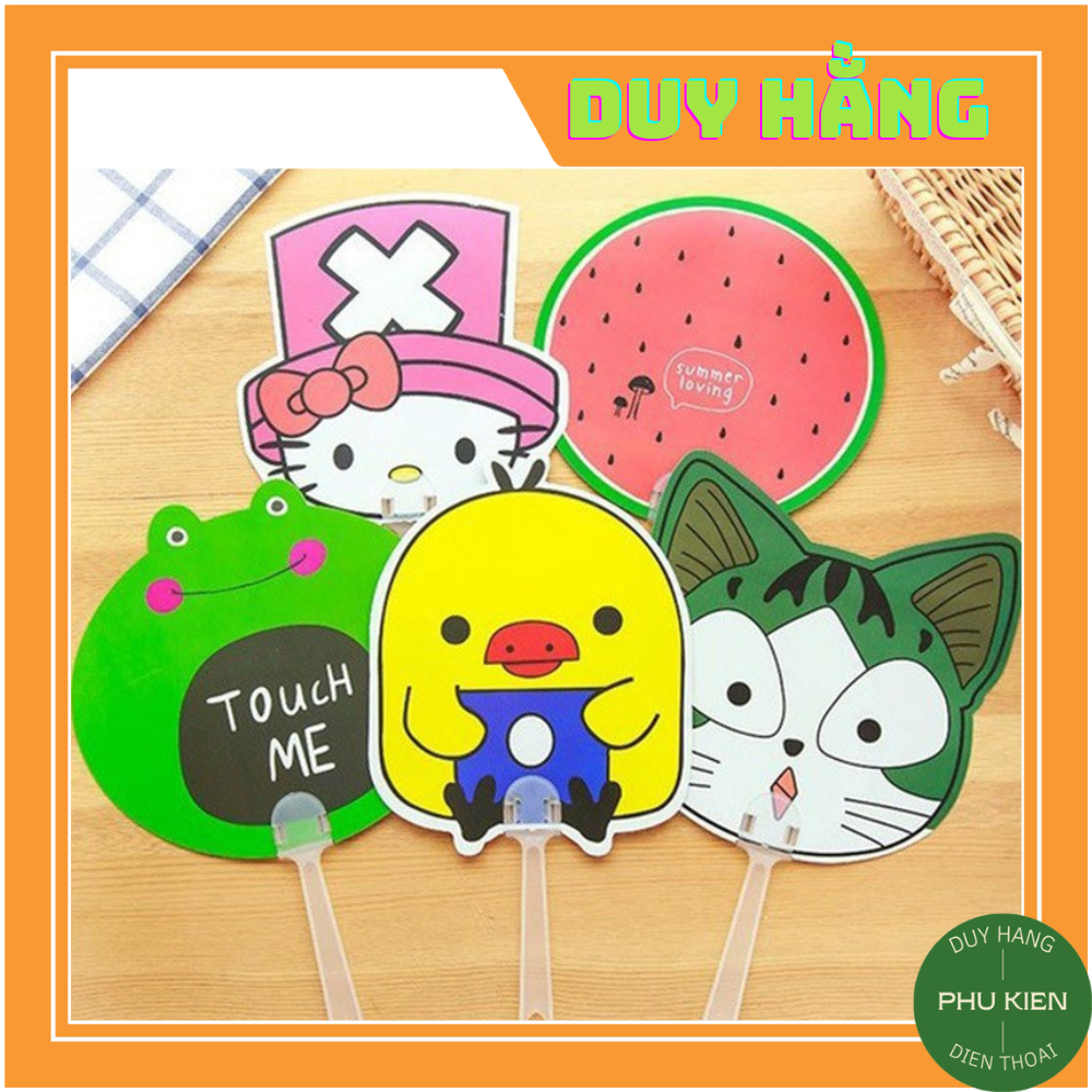 Quạt Tròn Cầm Tay Mini Cute, Quạt Nhựa Cầm Tay Xinh Xắn Đáng Yêu